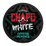 SNUS Nikotiinipadjad CHAPO WHITE – CRYSTAL MENTHOL STRONG 16,5 MG/G / 13,2 MG
